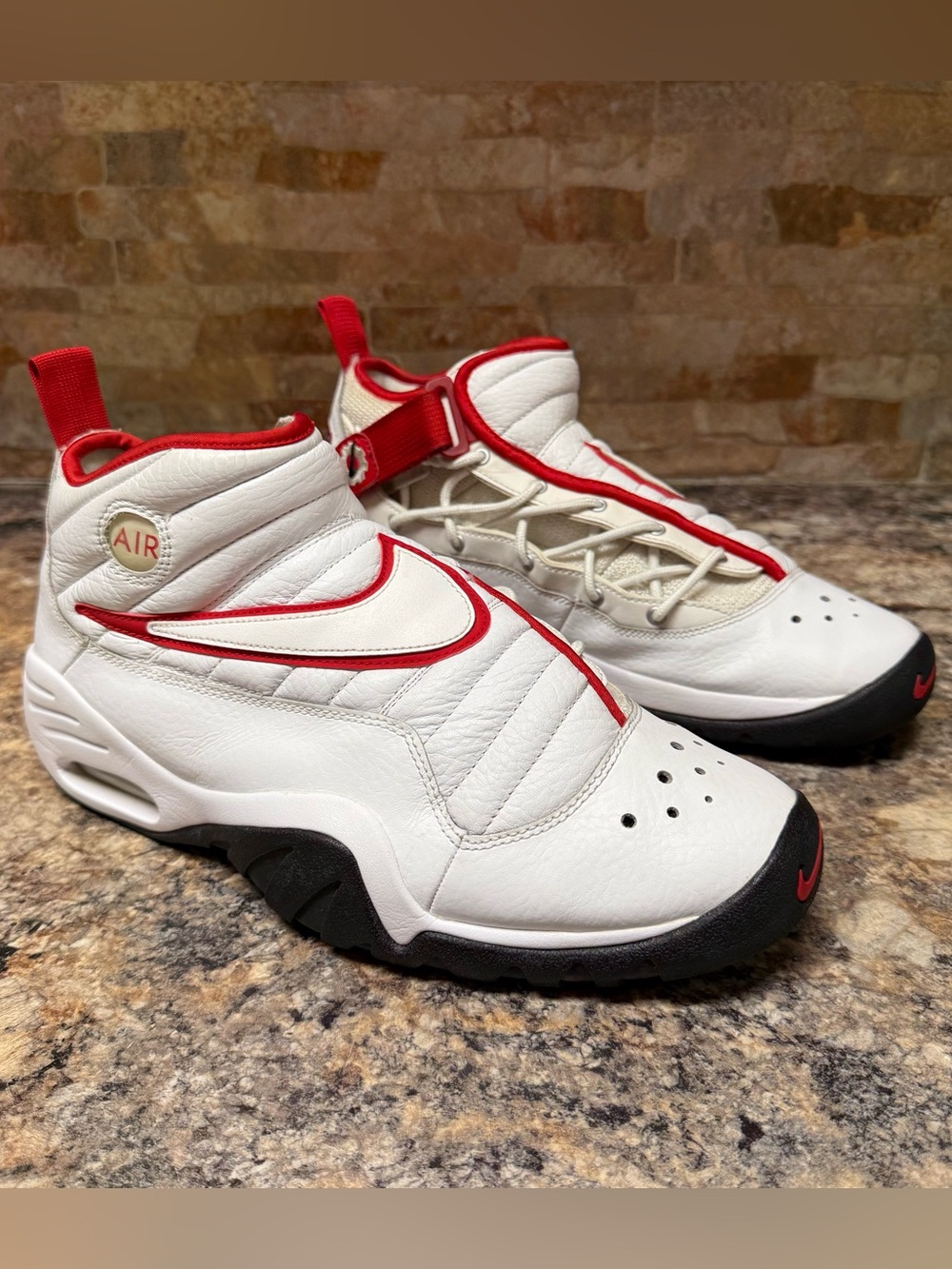 NIKE 2017 AIR SHAKE NDESTRUKT OG RETRO 880869 100 WHITE RED SZ 11 ZOOM FLIGHT 98
